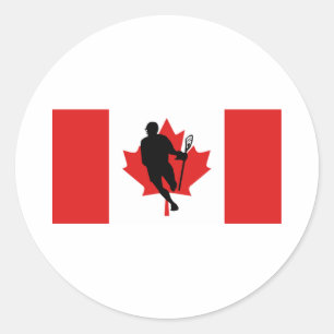 Rond Drapeau de crosse Sticker IRockCanada