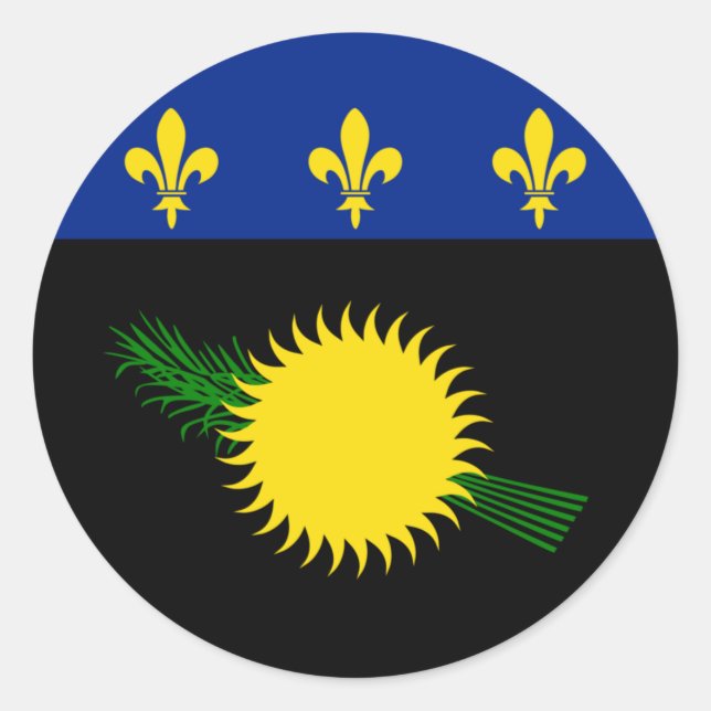 Rond Drapeau de Guadeloupe Sticker (Devant)