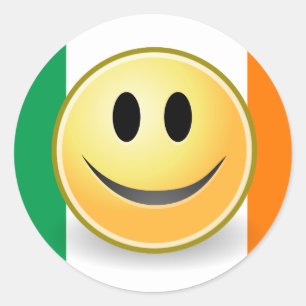 Rond Drapeau de l'Irlande face Sticker