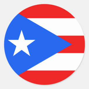 Rond Drapeau de Porto Rico Sticker