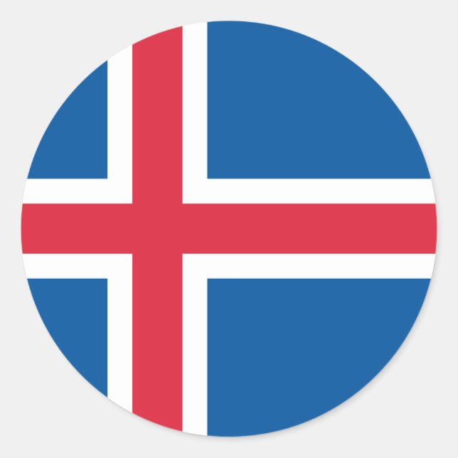 Rond Drapeau Islande - Sticker (Devant)