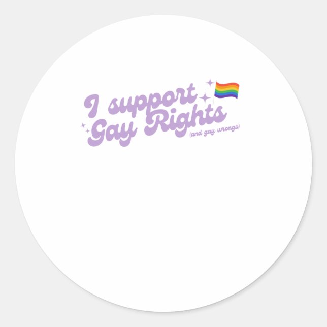 Rond Droits gays ! Sticker (et erreurs) (Devant)
