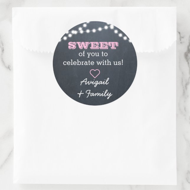 Rond Éclairage de tableau rose doux Sticker de sac de t (Sac)