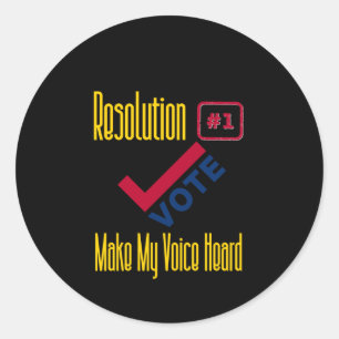 Rond Election Usa - Vote - Sticker Voice Heard