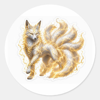 Rond Electric Fox Sticker