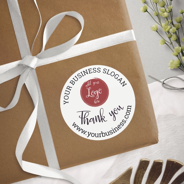 Rond  Élégant Merci de logos Classic Round Sticker (Créateur téléchargé)