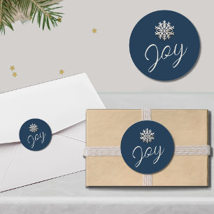Rond Élégant Sticker Joyful Snowflake