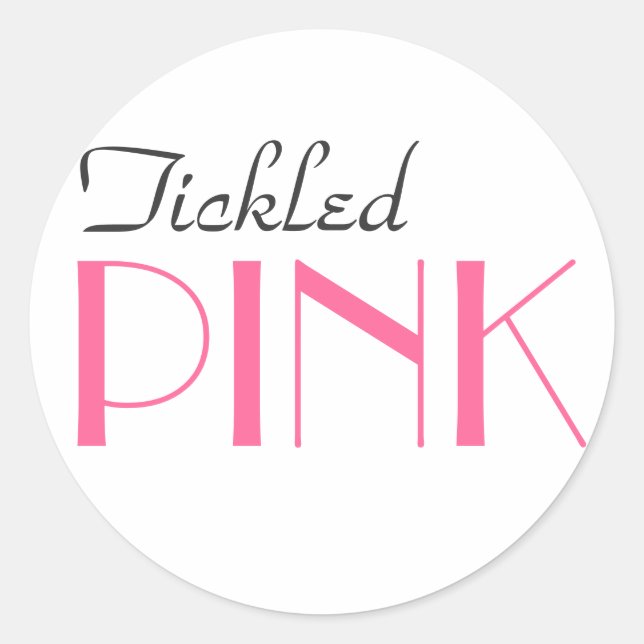 Rond Élégant Sticker Révélateur Pink (Devant)