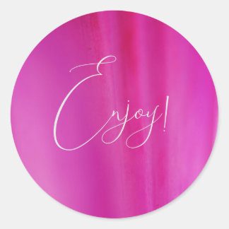 Rond Élégant Sticker rose