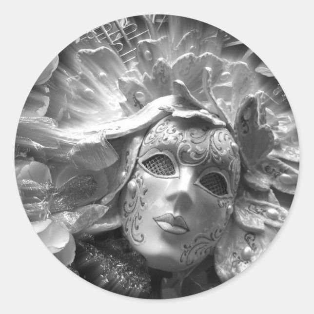Rond Elegant Theatre Mask Decorative Sticker (Devant)