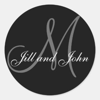Rond Elegant Wedding Favour Sticker You Can Personalize
