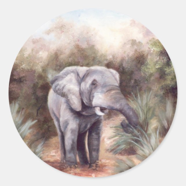 Rond Elephant PASSE PAR Sticker (Devant)
