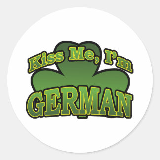 Rond Embrasse-moi Je suis Allemand Sticker