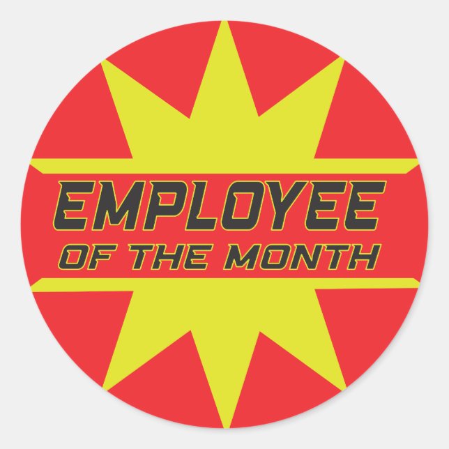 Rond Employé du mois Sticker (Devant)