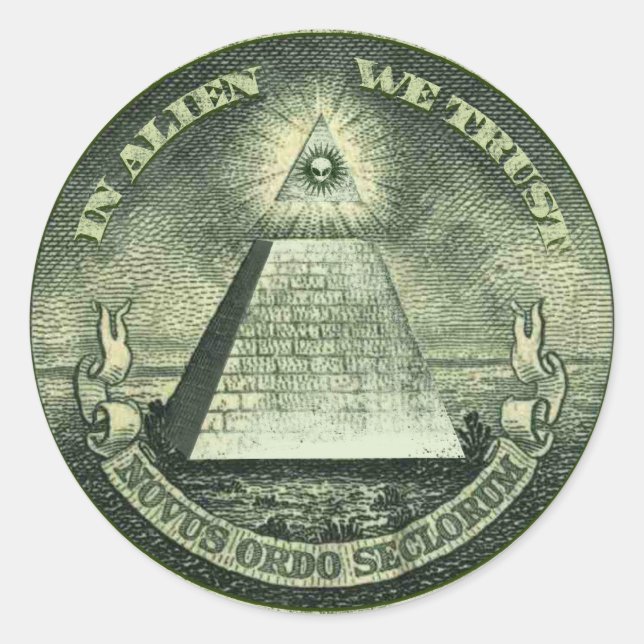 Rond En Alien nous faisons confiance Sticker (Devant)