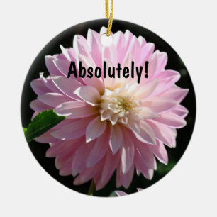 Rond En Céramique Absolument ! ornement Dahlia Rose Dahlia Cadeaux