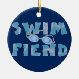 Rond En Céramique Amoureux de natation - Ornement de natation