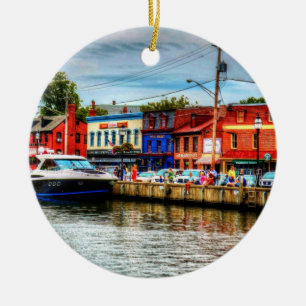 Rond En Céramique Anapolis City Dock Ornement