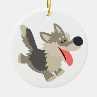 Rond En Céramique Cartographie Frolicone Ornement Wolf