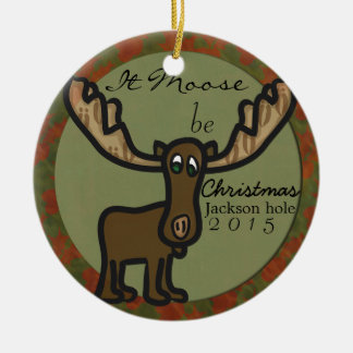 Rond En Céramique Ce des orignaux soit ornement de famille de Noël