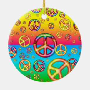 Rond En Céramique Couleurs folles pour enfants-PAIX ORNEMENT EXTERNE