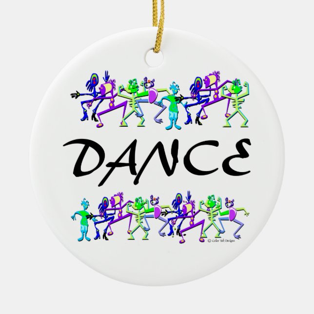 Rond En Céramique DANSE ~ Ornement (Devant)