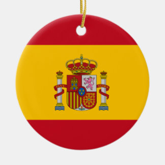 Rond En Céramique drapeau espagnol coutume ornement arbre de Noël