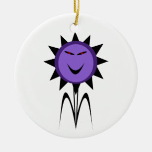 Rond En Céramique Fleur maléfique Kawaii Goth Ornement Halloween