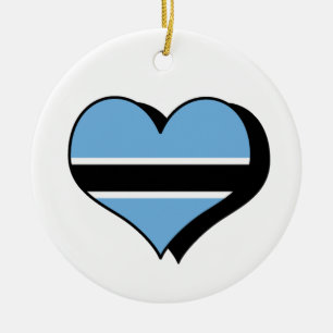 Rond En Céramique Je suis Botswana Ornement