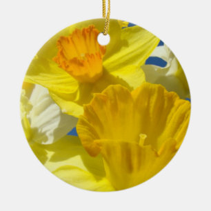 Rond En Céramique Mamie, tu es la meilleure ! ornement Jonquilles