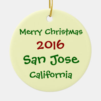 ROND EN CÉRAMIQUE NOUVEL ORNEMENT 2016 DE NOËL DE SAN JOSE LA