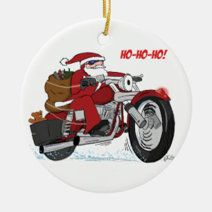 Rond En Céramique Nouvel ornement du traîneau de Père Noël