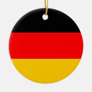 Rond En Céramique Ornement allemand de drapeau