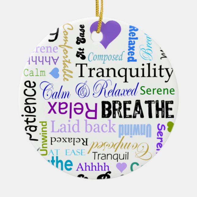 Rond En Céramique ornement calme et détendant d'Effort-soulagement (Devant)