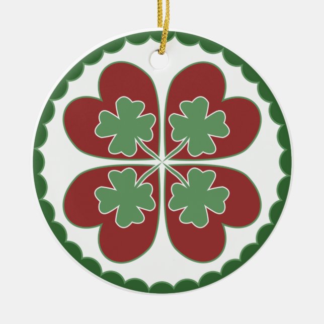 Rond En Céramique Ornement - chanceux dans le sortilège d'amour (Devant)