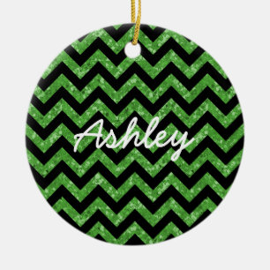 Rond En Céramique Ornement Chevron Parties scintillant Look