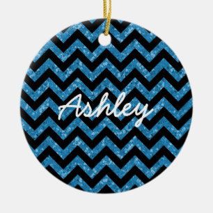 Rond En Céramique Ornement Chevron Parties scintillant Look