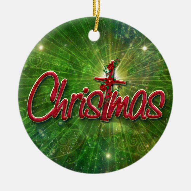 Rond En Céramique Ornement ChrisTmas-1 (Devant)