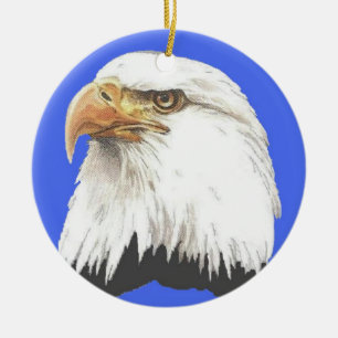 Rond En Céramique Ornement daté d'Eagle d'Américain