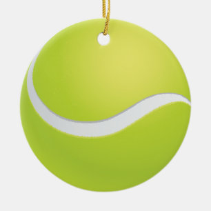 Rond En Céramique Ornement de balle de tennis