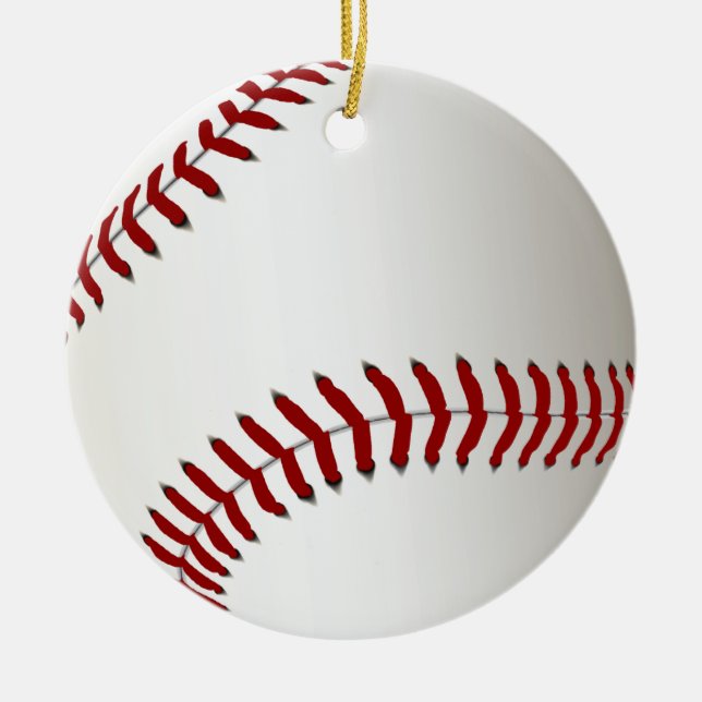 ROND EN CÉRAMIQUE ORNEMENT DE BASE-BALL (Devant)