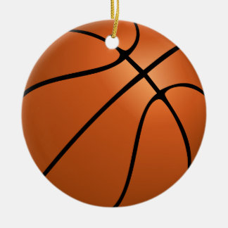 Rond En Céramique Ornement de basket-ball photo personnalisé
