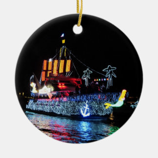 Rond En Céramique Ornement de bateau de pirate