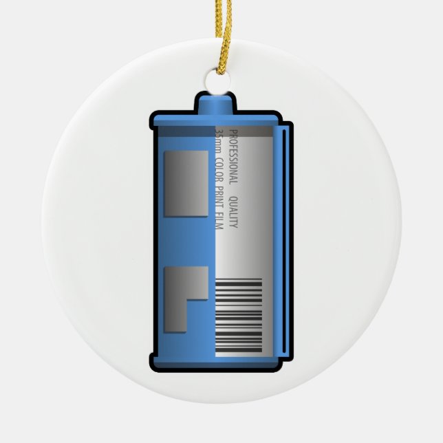 Rond En Céramique ornement de boîte métallique de film de 35mm (Devant)