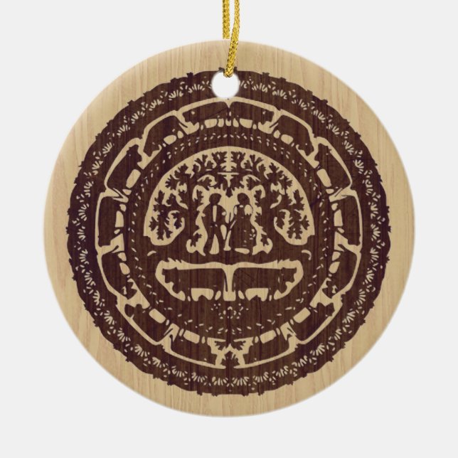 Rond En Céramique Ornement de coupe suisse (Devant)