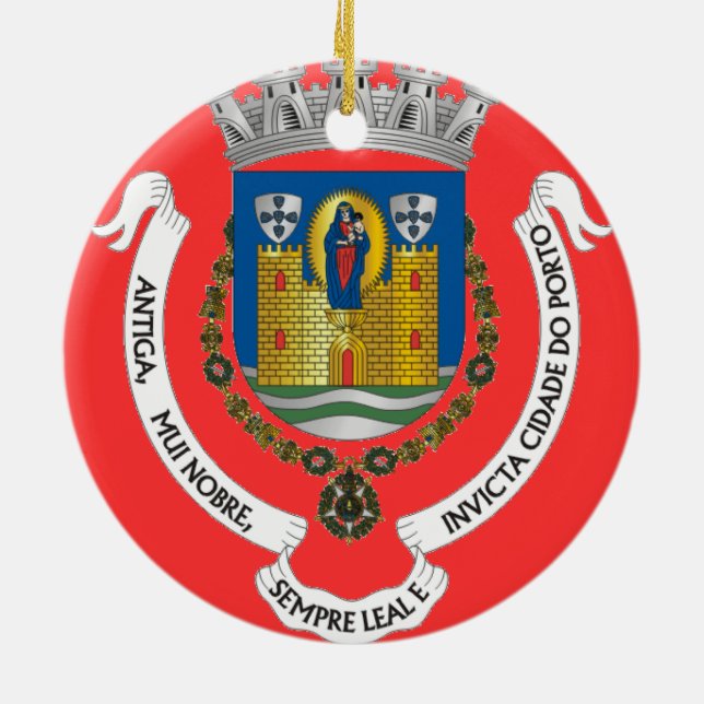 Rond En Céramique Ornement de coutume de Porto* Portugal (Dos)