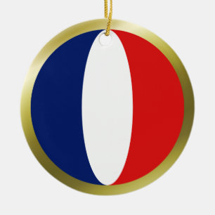 Rond En Céramique Ornement de drapeau de Guyane