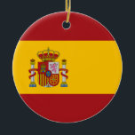Rond En Céramique Ornement de drapeau national de l'Espagne<br><div class="desc">Ornement avec le drapeau national de l'Espagne.</div>