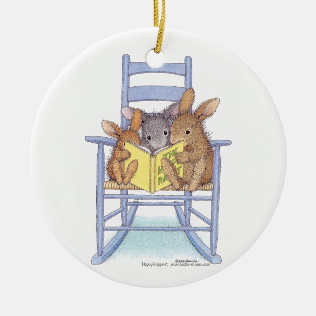 Rond En Céramique Ornement de HappyHoppers® (Devant)