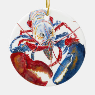 Rond En Céramique Ornement de HOMARD de LIBERTÉ
